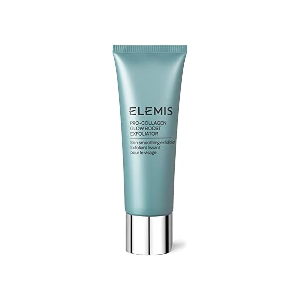 ELEMIS Exfoliante Pro-Collagen Glow Boost, exfoliante facial físico suave que suaviza y pule para una piel suave, brillante e hidratada, 100 ml – Perlas de celulosa ecológicas