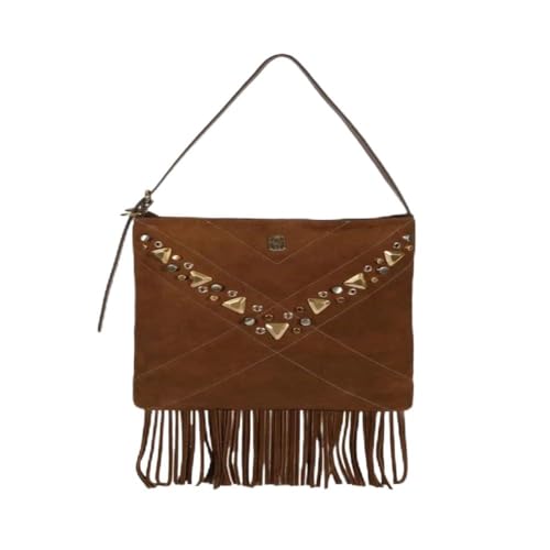 Bolsa Schutz Mally Tiracolo Pequena Franjas Marrom