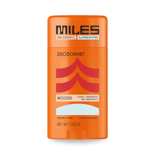 Miles Kids Deodorant for Boys and Girls - Aluminum Free Deodorant for Kids and Teens, Natural, Hypoallergenic, Made in USA - Rugged Scent, 1-Pack