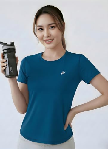 Image of Nexsus Apparels Gym T-Shirt for Women-Quick Dry Sports & Workout T-Shirt for Women, Activewear for Running, Casual & Gym Use, Available in Plus Size's