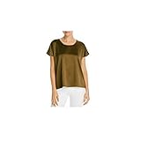 Eileen Fisher Gold Leaf Recycled Polyester Satin Scoop Neck Box-Top X-Large