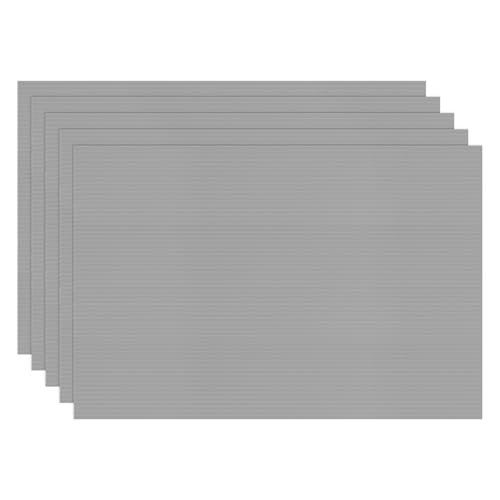 Image of M METERXITY 5-Pack Corrugated Plastic Sheets, 8 Inch x 12 Inch Waterproof Blank Corrugated Poster Board Yard Signs for Garage Sale /Office /Classroom /Party /Lawn Sign Road [3mm Thick, Gray]