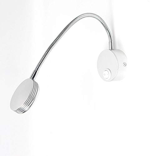 Lámpara de mesilla de noche LED con flexo ajustable y luz blanco cálido