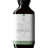 50ml Organic Peppermint Essential Oil (Mentha piperita) - 100% Pure, Natural and Bio - Fresh, Invigorating & Clear Mint Oil for Consumption, Cooking, Diffuser, Cleaning, Repellent - Food Grade
