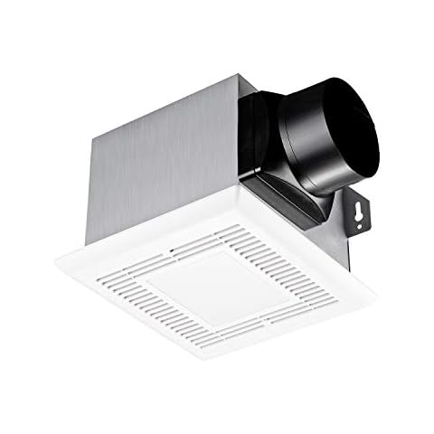 Tech Drive Bathroom Fan with Light 50 CFM 1.0Sone No Attic Access Needed Installation,Very Quiet Bath Ventilation and Exhaust Fan with LED Light 4000K 600LM, 4inch Duct Cover