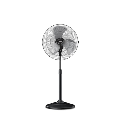 Goldmedal G-Express 450 mm Pedestal Fan For Home and Office | Aluminium Blades | Heavy Duty | Telescopic Height Adjustment | High RPM | High Air Delivery | 2 years Warranty (Black)