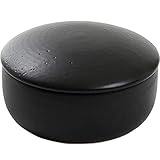 IWANO 【 日本製 おひつ 】 萬古焼 手作り TBS「がっちりマンデー!!」で紹介 ごはんをおいしく保存 そのままレンジでチンOK オーブン対応 冷蔵冷凍対応 食洗機対応 陶器 翌日もおいしい ふっくらツヤツヤごはんが再現 (黒（ブラック）, 1合)