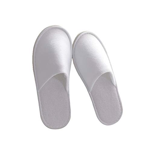 YULAN Pantoufles jetables d'hôtel Pantoufles d'accueil Épaississement Voyage Maison Clients en Gros (Color : White, Size : 10 Pairs) Cover