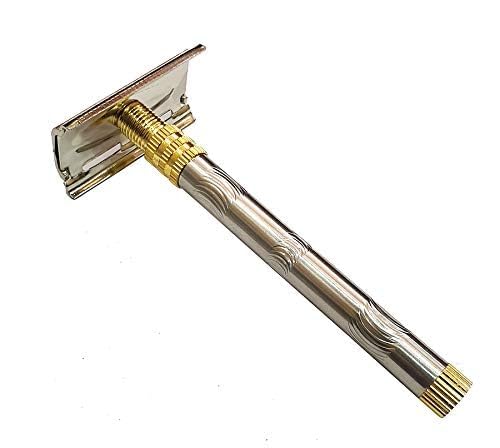 Image of Premium Quality Stainless Steel Double Edge Safety Metal Shaving Razor for Men, Beard Shave, Metal Shaving Razor to clean your beard to make you look smart, Effortless shave giving you smoother and softer skin.