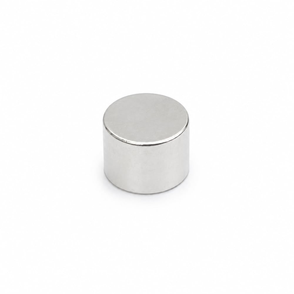 25 piezas imanes de neodimio cilíndricos 14x10 mm N38, extra fuertes y niquelados, ideales para bricolaje, manualidades, electrónica y uso industrial