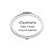 Classmate Take A Hand Bring Me Happiness Mirror Portable Fold Hand Makeup Double Side Glasses