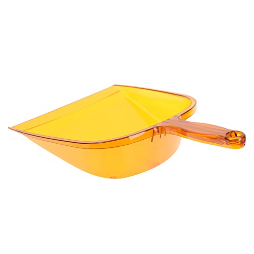 BCOATH 透明ゴミ箱 ゴミ掃除機 頑丈なほうき 頑丈なダストパン 携帯シャベル ほうきとちりとり オフィスクリーニングちり取り 手持ち 家庭用手持ちちりとり Orange プラスチック