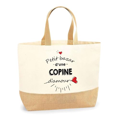Sac Copine d'Amour Planetee l'accessoire en jute et coton empreint de tendresse