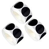 Angoily 3 rollos Etiquetas Redondas de Pizarra para Tarros de Especias Adhesivas Reutilizables de PVC para Organización de Cocina y Despensa