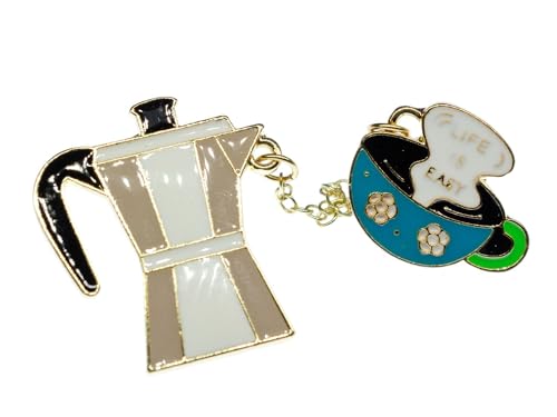 Broche Miniblings Cafetière Espresso - Je tasse de pot de café de tasse de café cafetière moka émaillées - - Bijoux mode main I Pin Button Pins