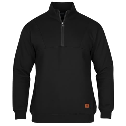 Image of Men's Lightweight Front Zip Pullover - Trendy Fleece Sweatshirt for Winter Wear