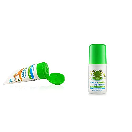 Image of Mamaearth Mineral Based Sunscreen Foam for Babies (50ml) and After Bite Roll On for rashes & Mosquito Bites with Lavander & Witchhazel 40ml