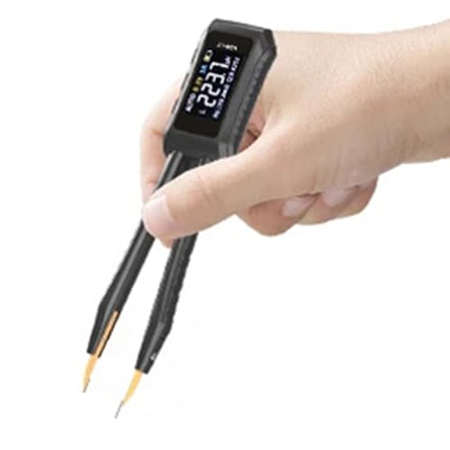 Probador de Puente Digital, Identificación y Medición Automática de Resistencias, Condensadores, Inductores, Pantalla LCD con Batería Recargable de 400 MAh para Pruebas