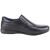 ABSOLUTE FOOTWEAR Mens Easy Slip On Faux Leather Casual Smart Formal Work School Loafer Shoes - Black - UK 8 / EU 42 #3