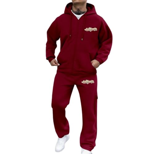 Survêtement homme coton contre le froid ensemble jogging confortable