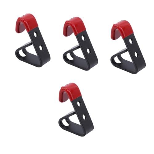 POPETPOP 4 Pièces Support Mural pour Roues Aluminium et Acier Crochets Exposition pour Jantes et Moyeu de Véhicules Design Multi Fonctionnel pour Ateliers et Garages Rouge Noir