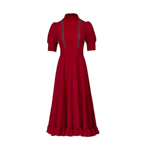XYZBLDI Horror Movie Pearl Cosplay Costume Womens Red Dress Outfits for Party Halloween -2XL