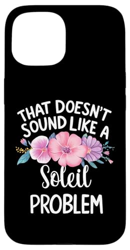 SOLEIL Personalized Cute Flower Girls SOLEIL Name スマホケース iPhone 15 用