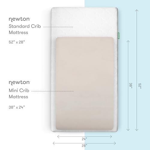 Image of Newton Baby Fitted Mini Crib Sheets (2-Pack) | Organic Muslin Cotton, Breathable & Soft Baby Sheets, Washable Baby Mattress Sheets, Fits Mini Crib Mattresses 24 inch x 38 inch, Oatmeal