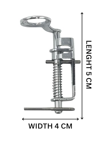 Image of ZENITH Metal Darning Close Mouth Pressure Foot Snap on Type for Automatic Electric Low Shank Sewing Machines Suitable for Usha Janome Brother Singer etc Steel Finish (Metal Darning Close Mouth)