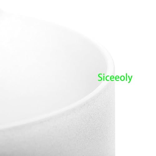Siceeoly SZ-8"F NO BAG 8 Inch F Note White Crystal Singing Bowl Frosted Quartz Heart Chakra Meditation Sound Healing thumb #5