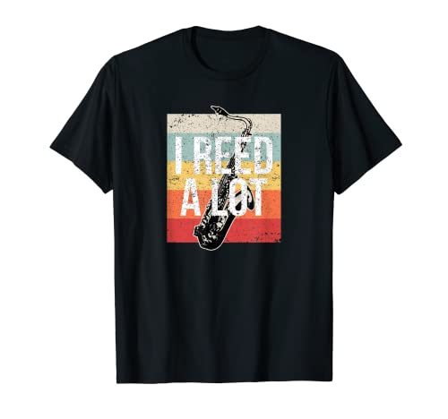 Divertido Reed Saxofón Tenor Saxofón Jugador Jazz Músico Regalo Camiseta