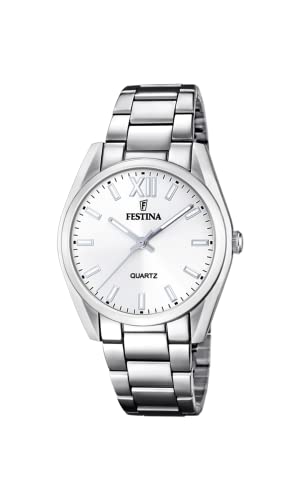 Festina Damen Analog Quarz Uhr mit Edelstahl Armband F20622/1