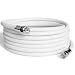 75' feet white RG6 coax, coaxial cable with two male F-pin Male connectors