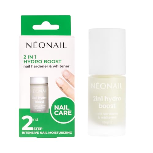 NEONAIL 2in1 Hydro Boost Nail Hardener and Whitener - Endurecedor Uñas - Endurecedor de Uñas Fragiles - Fortalecedor de Uñas - 7,2ml