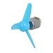 Aexit DC 12V Electrical equipment 0.04A 17000RPM Strong Force Motor 3 Vanes Blue Propeller 80mmx2mm