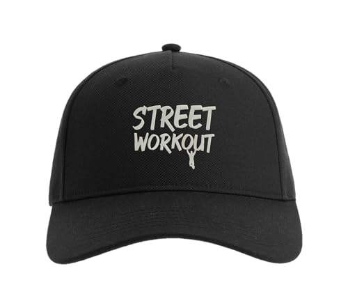 Street Workout Calisthenics Fitness Training Casquette de baseball brodée pour homme Unisexe Sport Noir, Noir , Taille unique