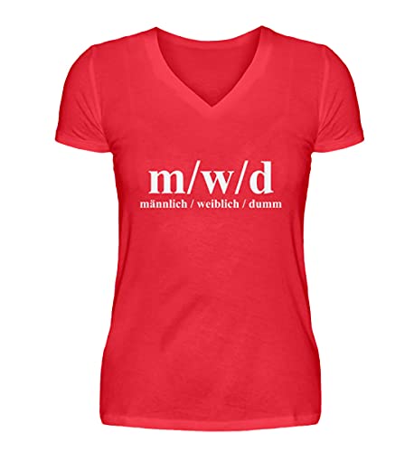 T-shirt col en V pour femme Independence Red en taille S avec motif humoristique