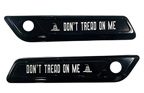 Insertos premium para alforjas de motocicleta 'Don't Tread On Me', pares, compatibles con modelos Harley Davidson Touring (2013 y anteriores), color negro y blanco, fabricados en EE.UU. miniatura 2