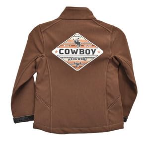 Boys Brown Cowboy Soft Shell Jacket Medium