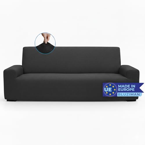 BLUZIMAN® Housse Canapé 3 Places, Couvre Canapé Fabriqué en Europe, Fauteuil Protege Canape, Housse de Canapé Extensible Accoudoir, Tissu Premium (Trois...
