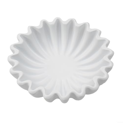 Unique Design Resin Decorative Bowl, Perfect for Keys, Jewelry, or Potpourri Display (white S)
