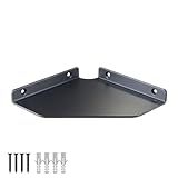 YUjieSTC 6 Inch Corner Shelf Wall Mounted, Black Corner Shelf for Bathroom, Kitchen, Living Room – Aluminum Alloy Organizer for TV Accessories, Speakers, Cable Box, Game Console, Floating Shelves