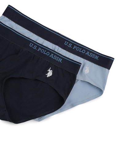 Image of U.S. Polo ASSN. Men's OEB18 Cotton Stretch Breathable Underwear Briefs - Pack of 2