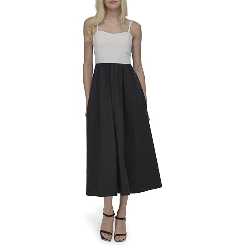 Robe maxi DKNY sans manches à col bijou pour femme au style décontracté chic