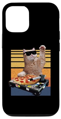 Carcasa para iPhone 13 Pro House Cat, estilo retro, DJ Cat Kitty Music Cat