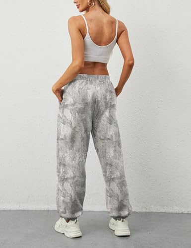 Camo Pants Women Baggy Fleece Y2K Camouflage Sweatpants Casual High Waisted Jogger Lounge Pants with Pockets2