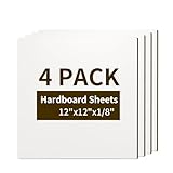 PYD Life 4 Pack Sublimation Hardboard Blanks MDF Wood Sheets White 12