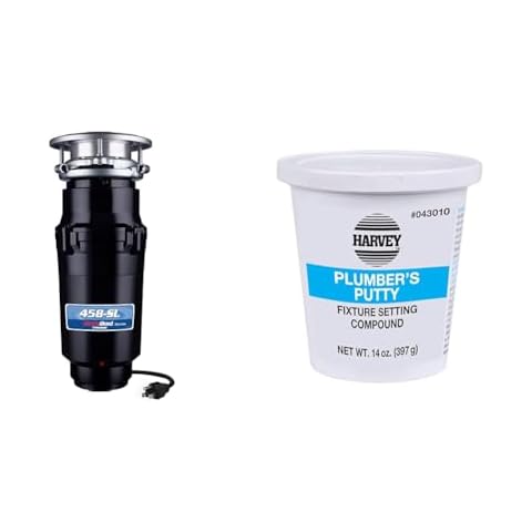 Waste Maid 10-US-WM-458-SL-3B Garbage Disposal and Harvey's WM Harvey 043010 Stainless Plumbers Putty Bundle Cover