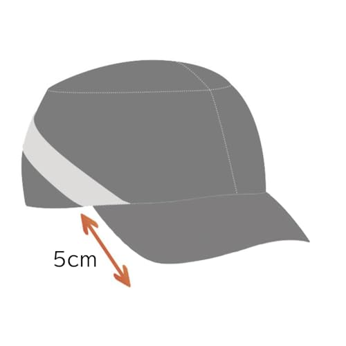 Gorra antigolpes ventilada de polietileno azul con visera corta de 3cm para cabeza 7