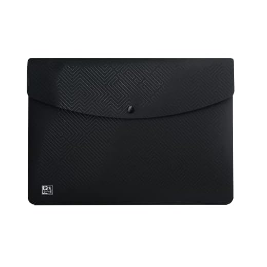 Oxford FolderSys - Carpeta portadocumentos (A5, plástico, 5 unidades), color negro